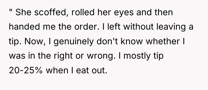 " She scoffed, rolled her eyes and then handed me...