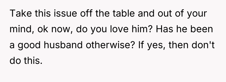 Take this issue off the table and out of your...