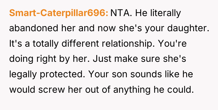 Smart-Caterpillar696 NTA. He literally abandoned her and now she's your...