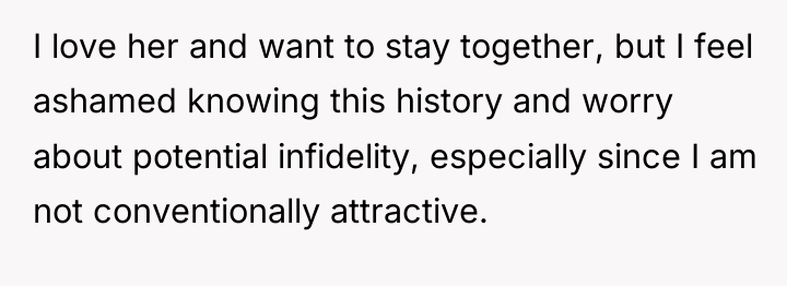 I love her and want to stay together, but I...