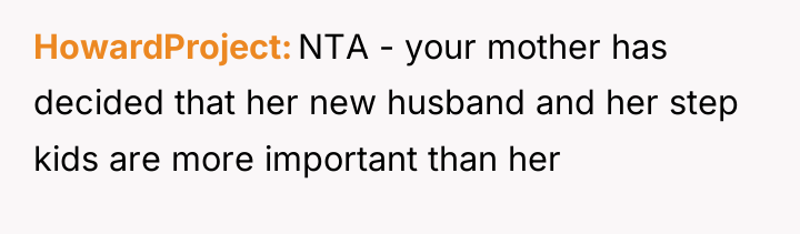 HowardProject NTA - your mother has decided that her new...