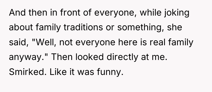And then in front of everyone, while joking about family...