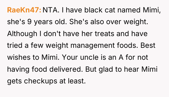 RaeKn47 NTA. I have black cat named Mimi, she's 9...