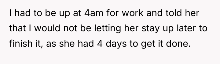 I had to be up at 4am for work and...