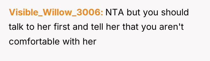Visible_Willow_3006 NTA but you should talk to her first and...
