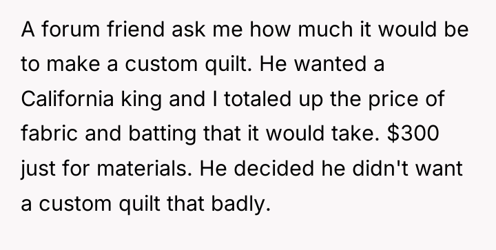 A forum friend ask me how much it would be...