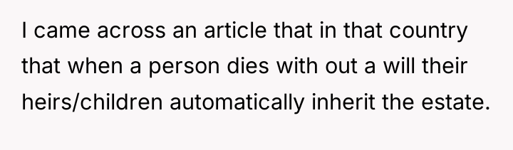 I came across an article that in that country that...