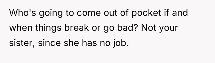 Who's going to come out of pocket if and when...