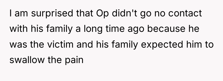 I am surprised that Op didn't go no contact with...