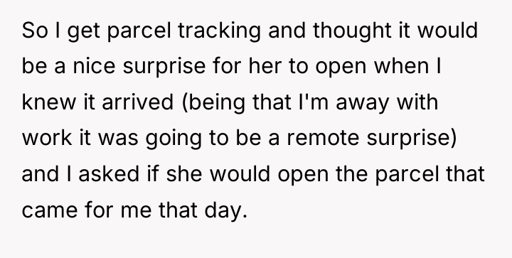 So I get parcel tracking and thought it would be...