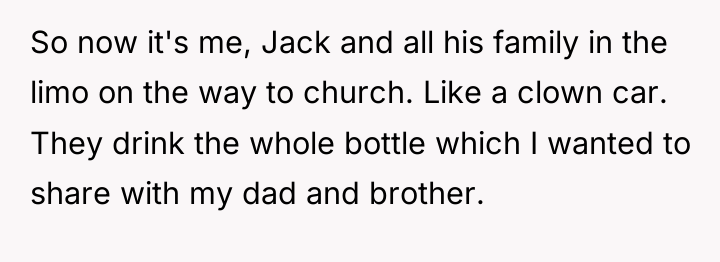 So now it's me, Jack and all his family in...