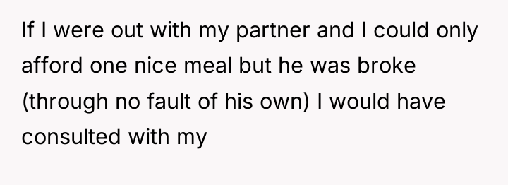 If I were out with my partner and I could...