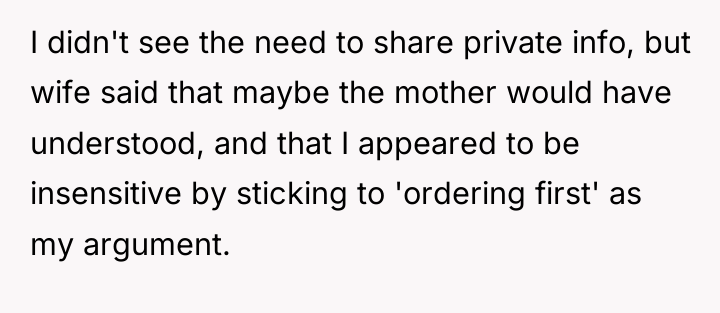I didn't see the need to share private info, but...
