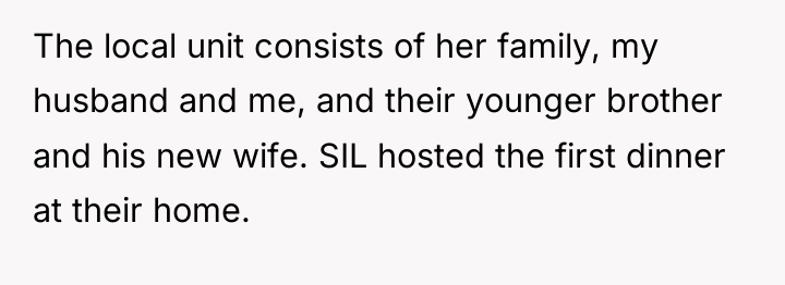 The local unit consists of her family, my husband and...
