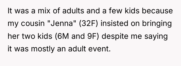 It was a mix of adults and a few kids...