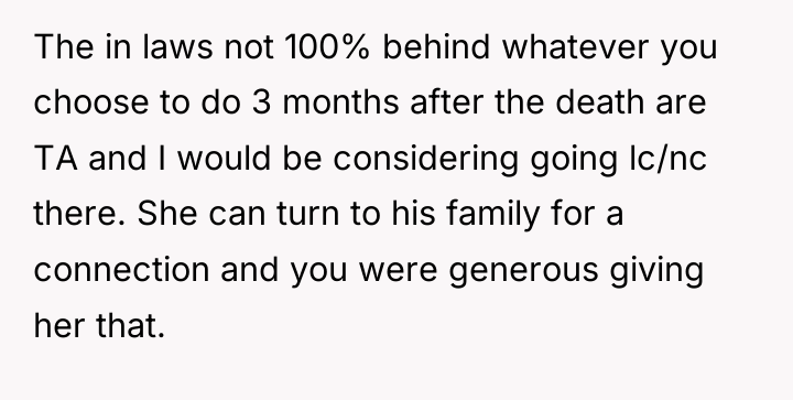 The in laws not 100% behind whatever you choose to...