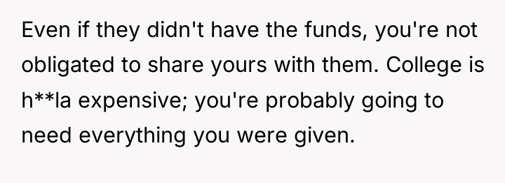 Even if they didn't have the funds, you're not obligated...
