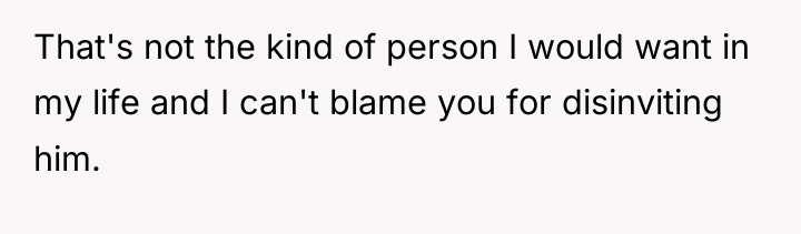 That's not the kind of person I would want in...