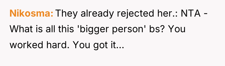 Nikosma They already rejected her.: NTA - What is all...