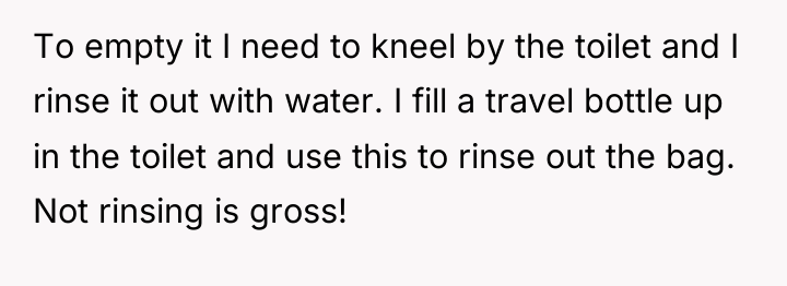 To empty it I need to kneel by the toilet...