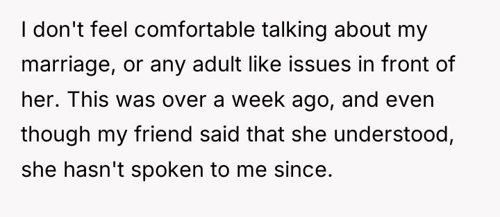 I don't feel comfortable talking about my marriage, or any...