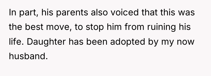 In part, his parents also voiced that this was the...