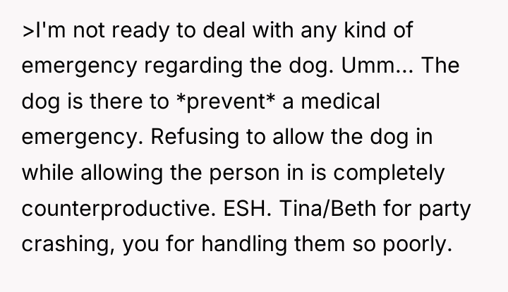 >I'm not ready to deal with any kind of emergency...
