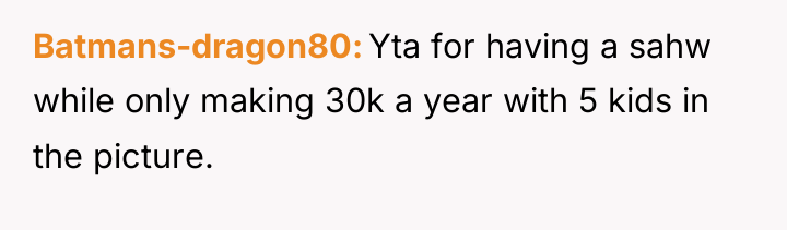 Batmans-dragon80 Yta for having a sahw while only making 30k...