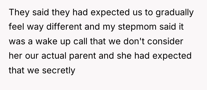 They said they had expected us to gradually feel way...