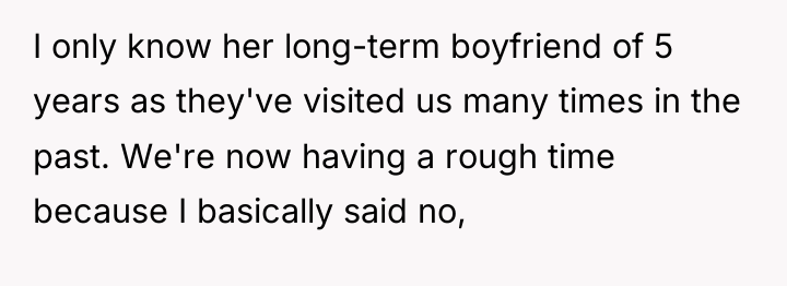 I only know her long-term boyfriend of 5 years as...