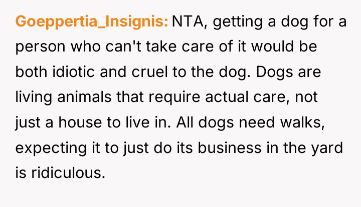 Goeppertia_Insignis NTA, getting a dog for a person who can't...