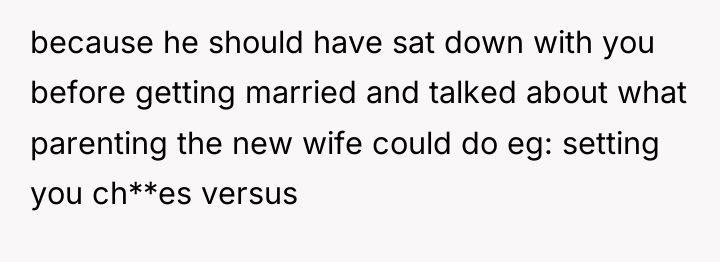 because he should have sat down with you before getting...