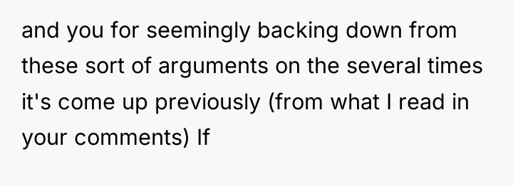 and you for seemingly backing down from these sort of...