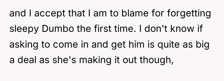 and I accept that I am to blame for forgetting...