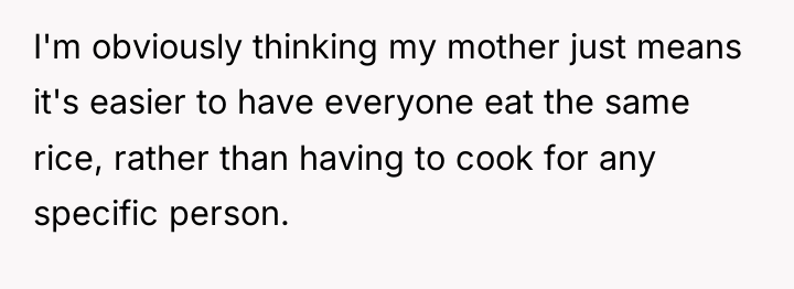 I'm obviously thinking my mother just means it's easier to...