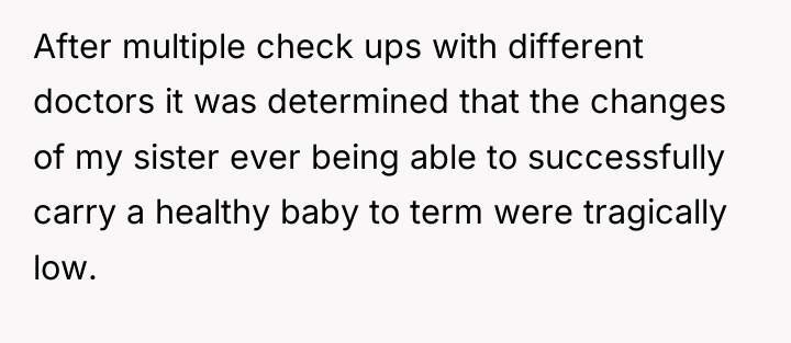 After multiple check ups with different doctors it was determined...