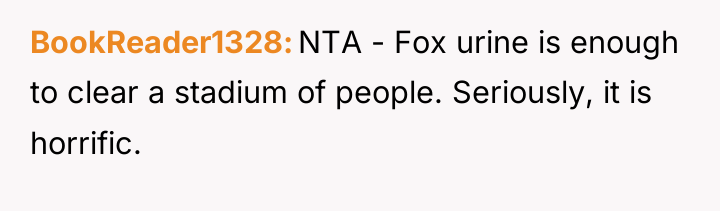 BookReader1328 NTA - Fox urine is enough to clear a...