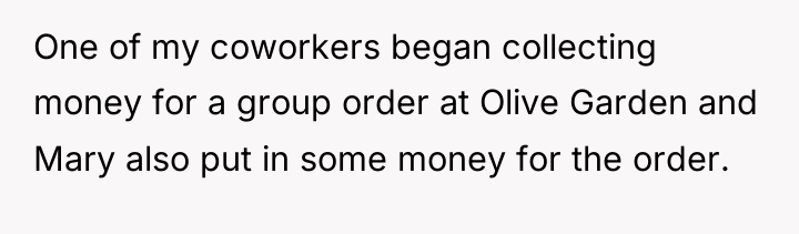 One of my coworkers began collecting money for a group...