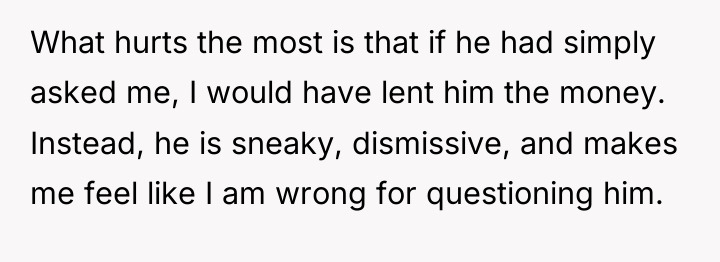 What hurts the most is that if he had simply...