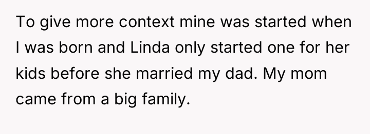 To give more context mine was started when I was...