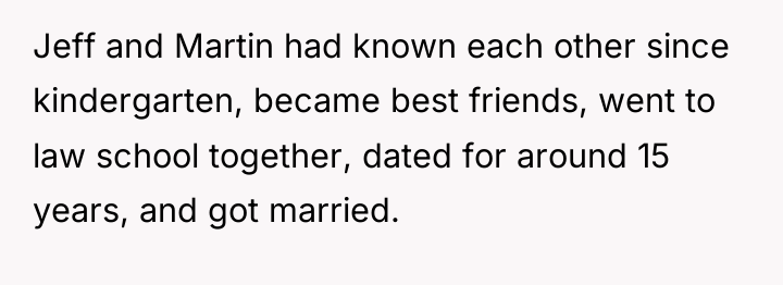 Jeff and Martin had known each other since kindergarten, became...