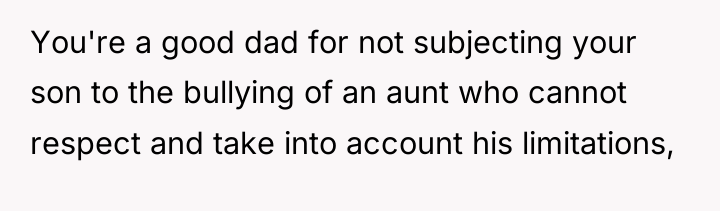 You're a good dad for not subjecting your son to...