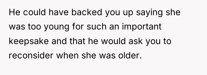 He could have backed you up saying she was too...