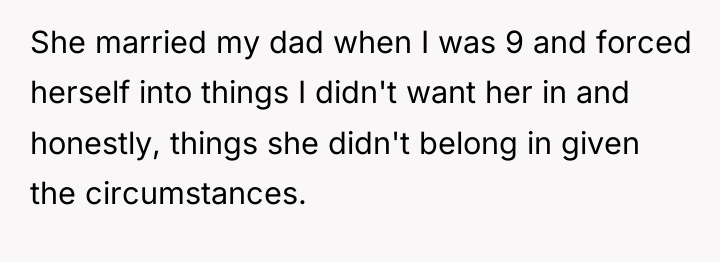 She married my dad when I was 9 and forced...