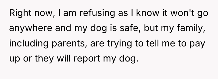 Right now, I am refusing as I know it won't...