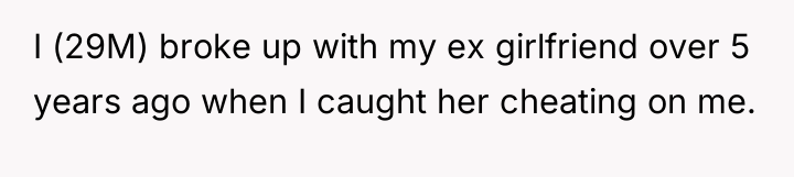 I (29M) broke up with my ex girlfriend over 5...
