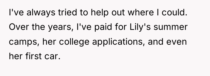 I've always tried to help out where I could. Over...