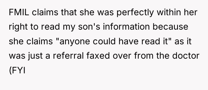 FMIL claims that she was perfectly within her right to...