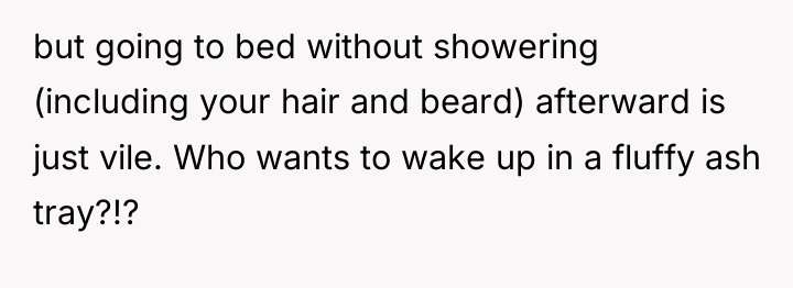 but going to bed without showering (including your hair and...