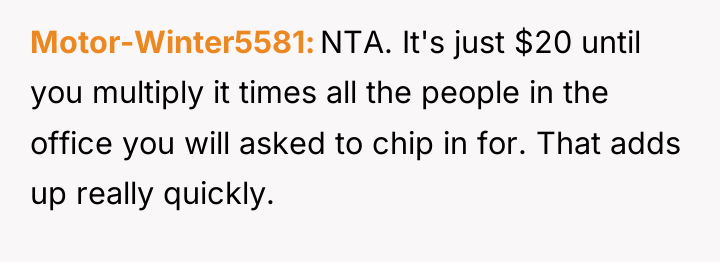 Motor-Winter5581 NTA. It's just $20 until you multiply it times...